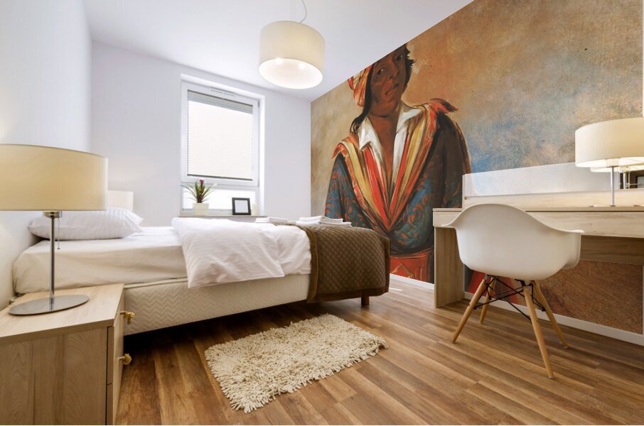 Kút-tee-o-túb-bee How Did He Kill a Noted Brave 1834 Mural print