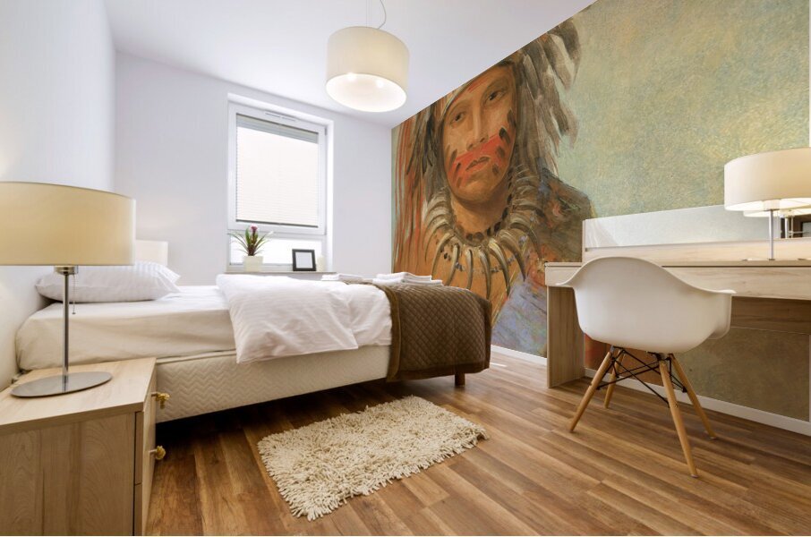 Au-nim-muck-kwa-um Tempest Bird 1845 Mural print