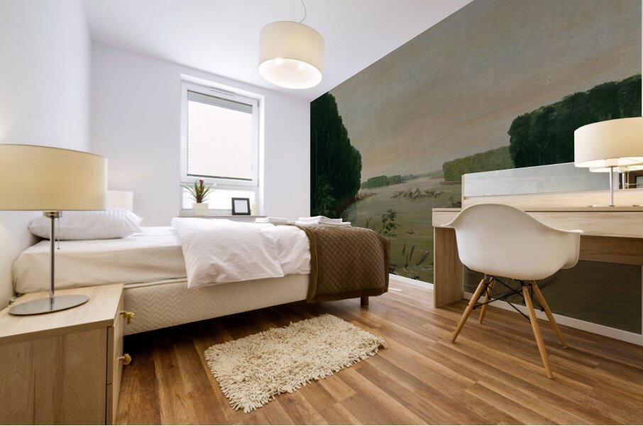 View On The Missouri Alluvial Banks Falling In 600 Miles Above St. Louis 1832 Mural print