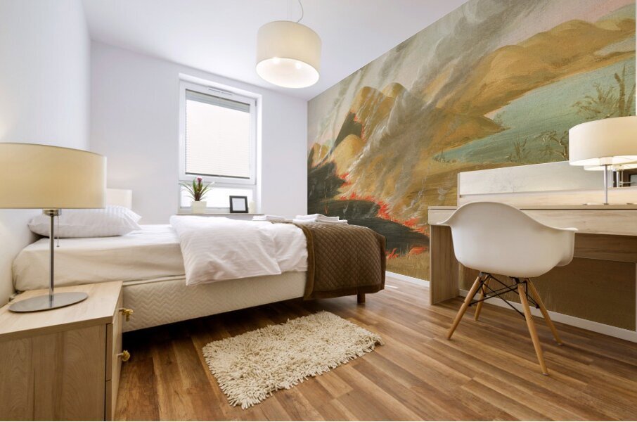 Prairie Bluffs Burning 1832 Mural print