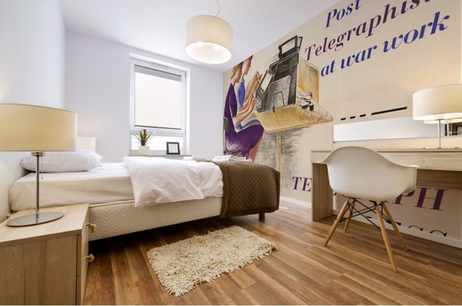 Post Office Telegraphists at War Work – Telegraph Less 2 Mural print