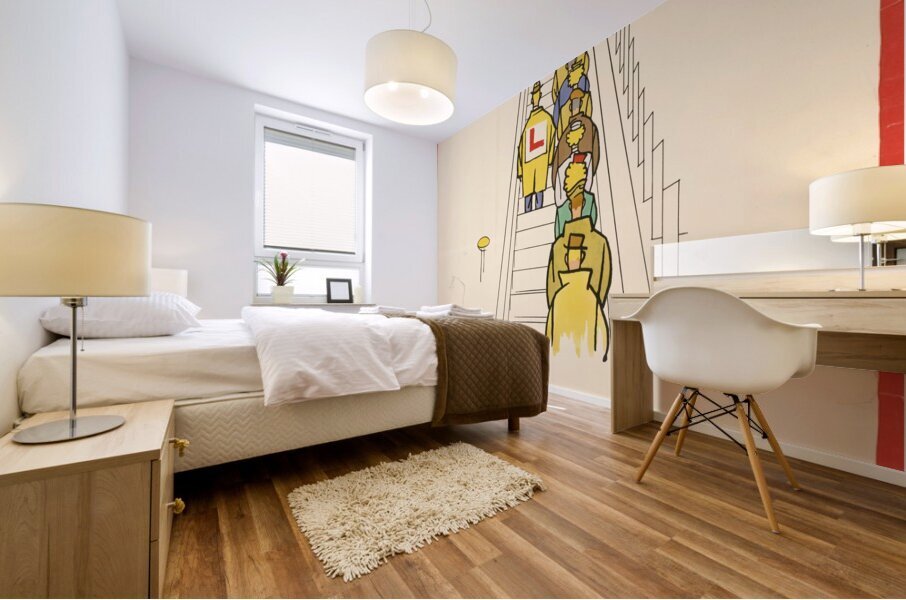 Please Stand on the Right of the Escalator Mural print