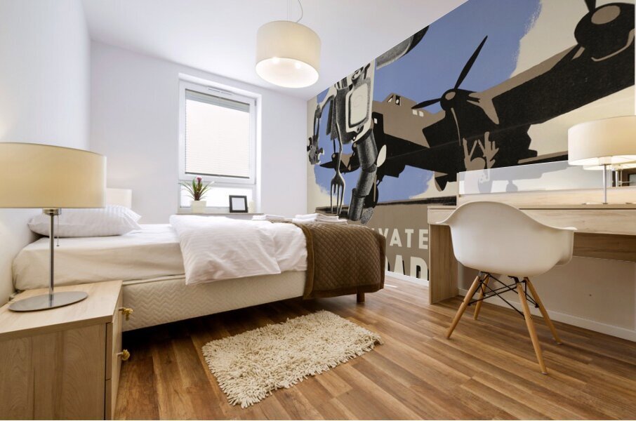 Private Scrap Builds a Bomber Mural print