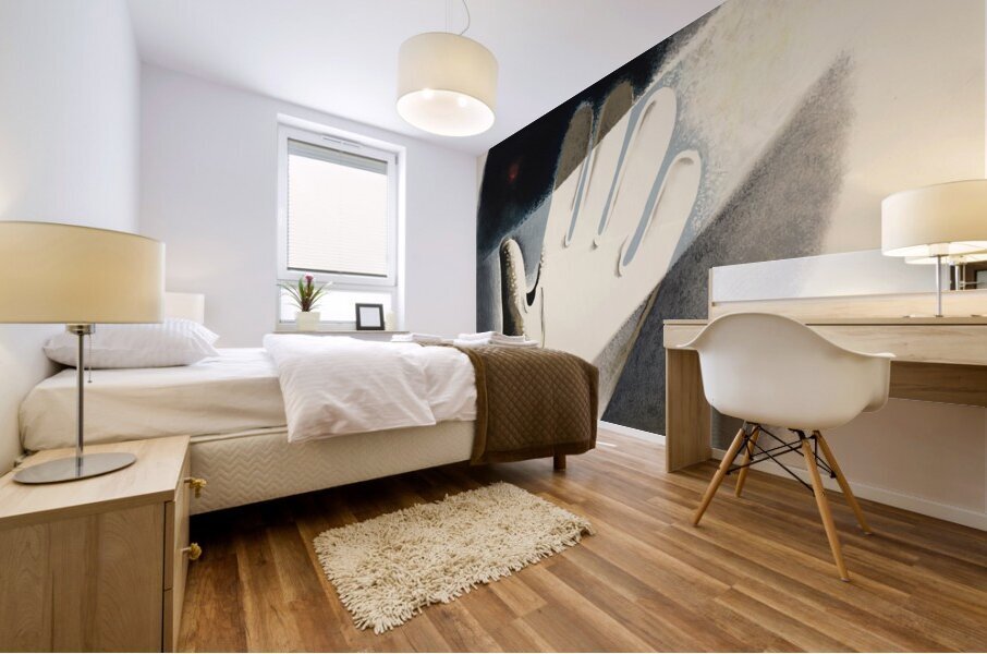 In the Blackout – Top Hail a Bus or Tram Shine a Torch on to Your Hand Mural print