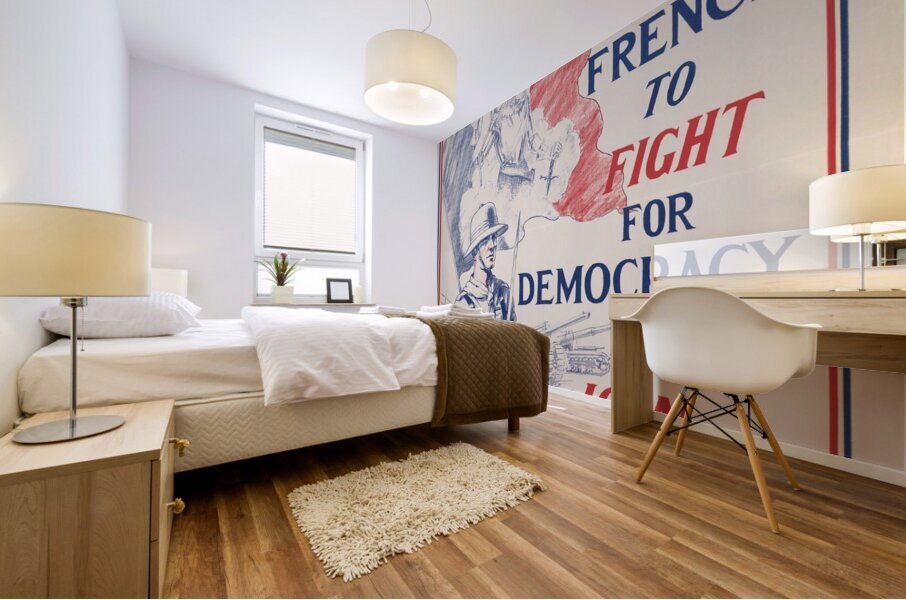 Help Free French to Fight for Democracy – Join France Forever Mural print