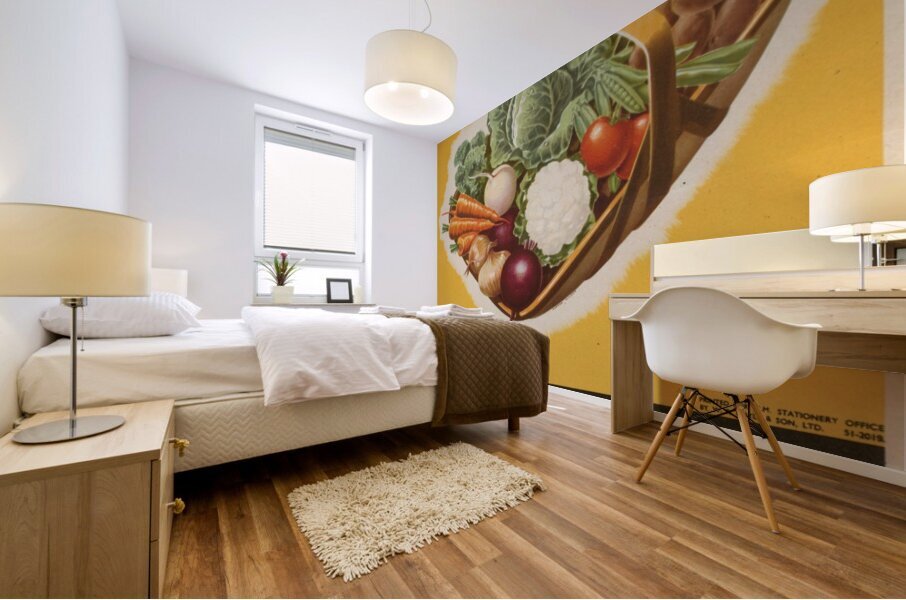 Your Own Vegetables all the Year Round…if You Dig for Victory Now Mural print