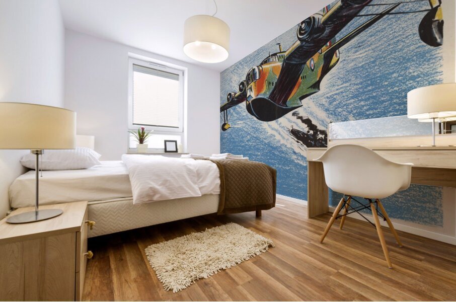 A British Short ‘Sunderland’ Flying Boat Patrolling the Sea Lanes Mural print