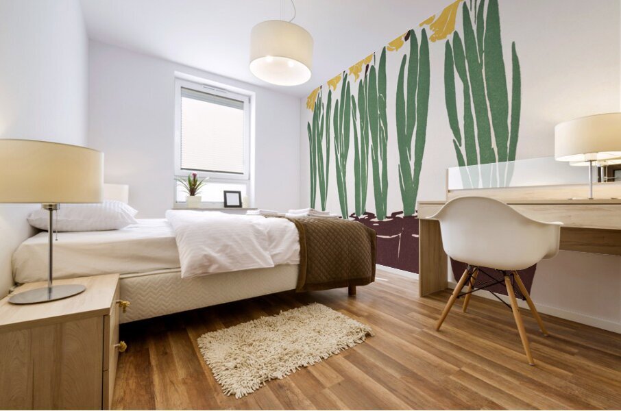 Vintage Flower Illustration 1899 by Edward Penfield Mural print