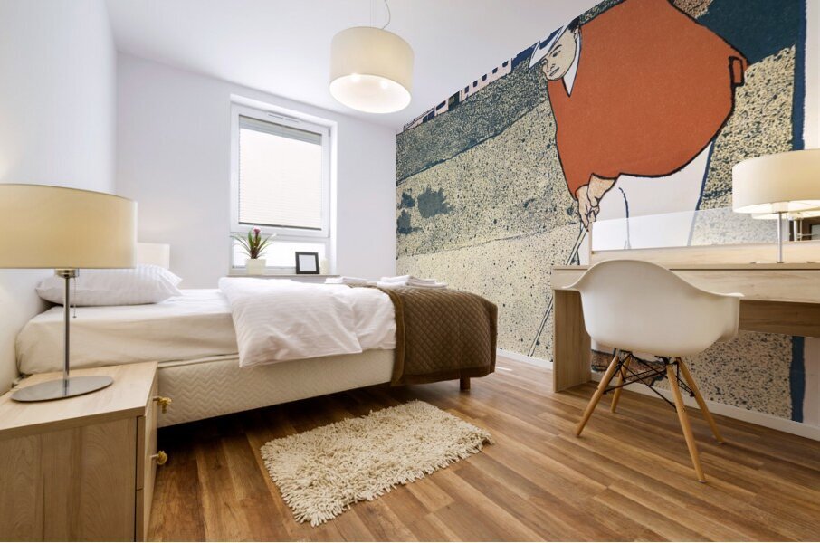 Man playing Golf ca. 1890-1907  by Edward Penfield Impression murale