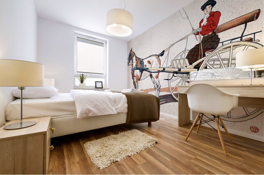 A Kentucky Breaking Cart ca.1900  by Edward Penfield   Mural print