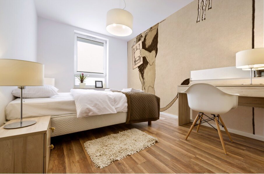 Lion and a book 1894 by Edward Penfield Mural print