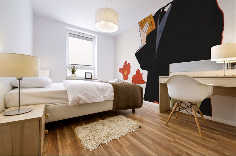 Man in academic dress 1895 by Edward Penfield Mural print