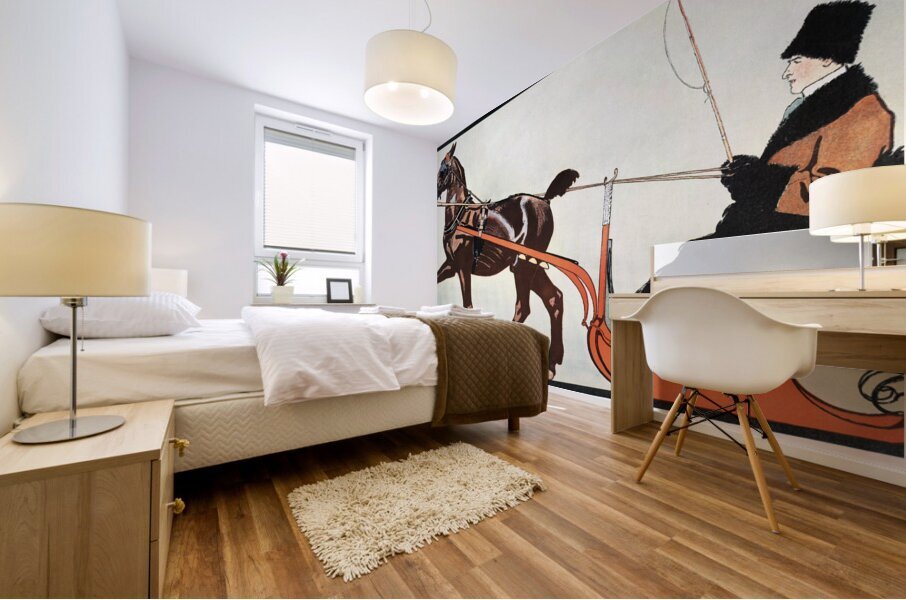 Man in carriage 1899 Edward Penfield Mural print