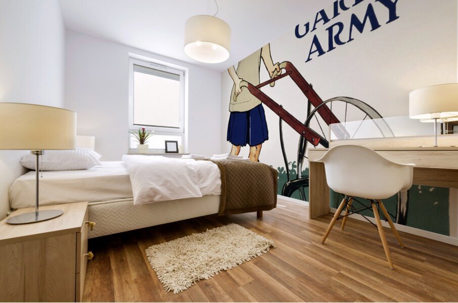 Join the United States school garden armyEnlist now 1918  by Edward Penfield Mural print