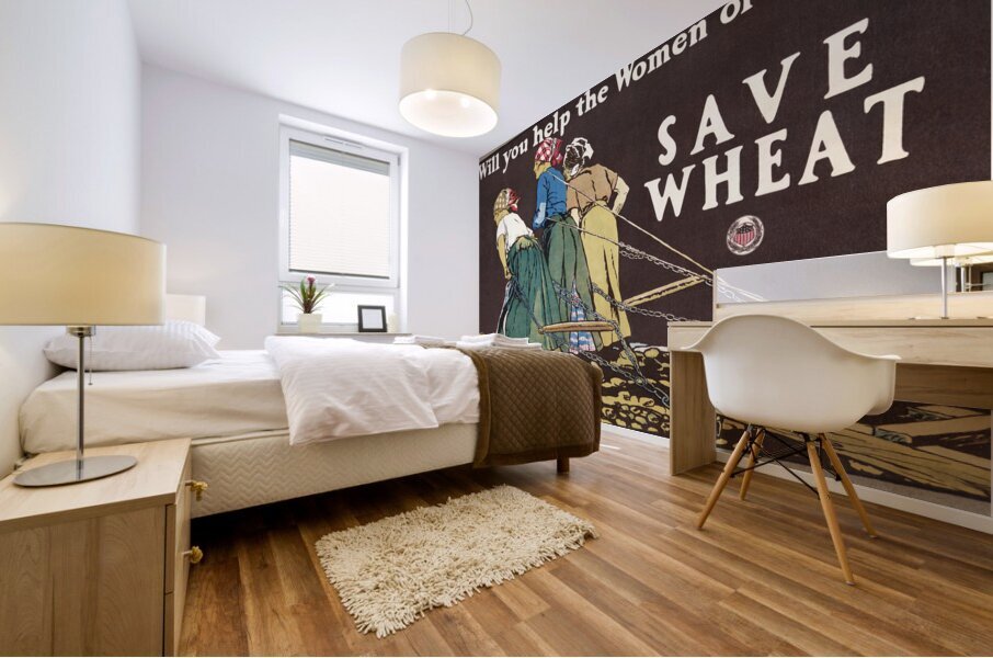 Will you help the women of France? 1918 by Edward Penfield Mural print