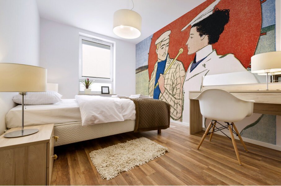 Vintage calendar 1897 by Edward Penfield Mural print