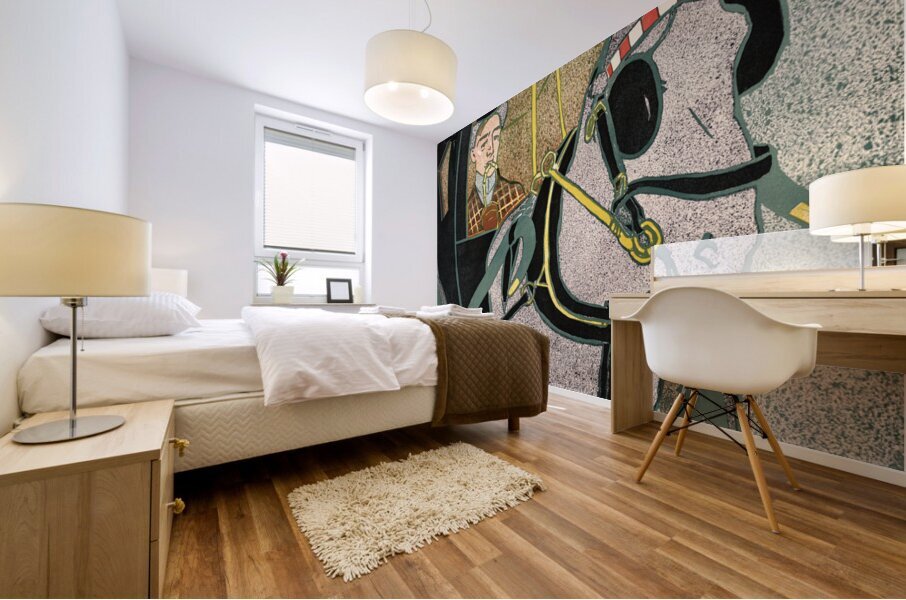 Man in carriage 1896 by Edward Penfield Mural print