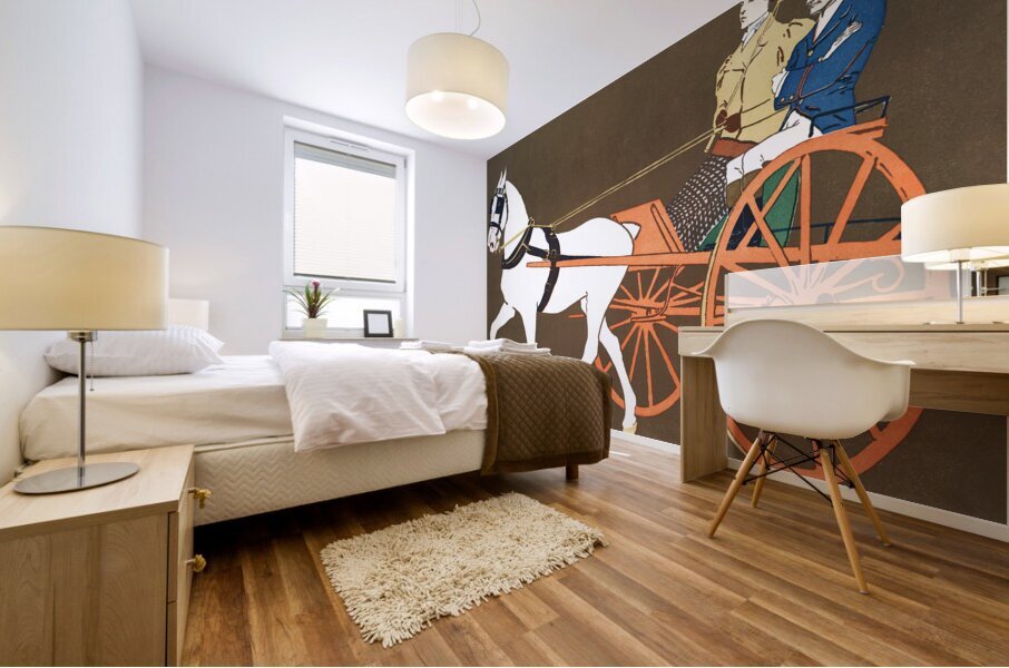 Women in Carriage ca. 1890-1907 by Edward Penfield Mural print