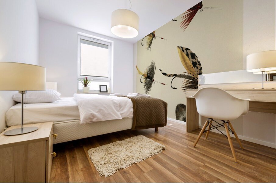 Trout & Bass Flies  Mural print