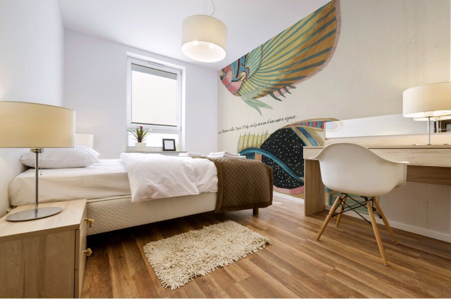 Colourful and surreal illustrations of fishes found in Moluccas Indonesia and the East Indies by Louis Renard 1678 -1746 from Histoire naturelle des plus rares curiositez de la mer des Indes 1754. Mural print