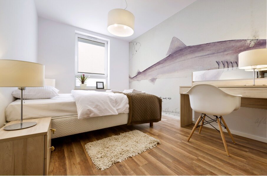 Antique fish myxus elongatus sand mullet South Pacific Fishes by Frank Edward Clarke 1849-1899.  Impression murale