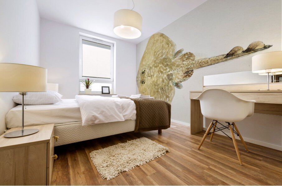 Antique fish sardinops neopilchardus pilchard South Pacific Fishes by Frank Edward Clarke 1849-1899.  Mural print