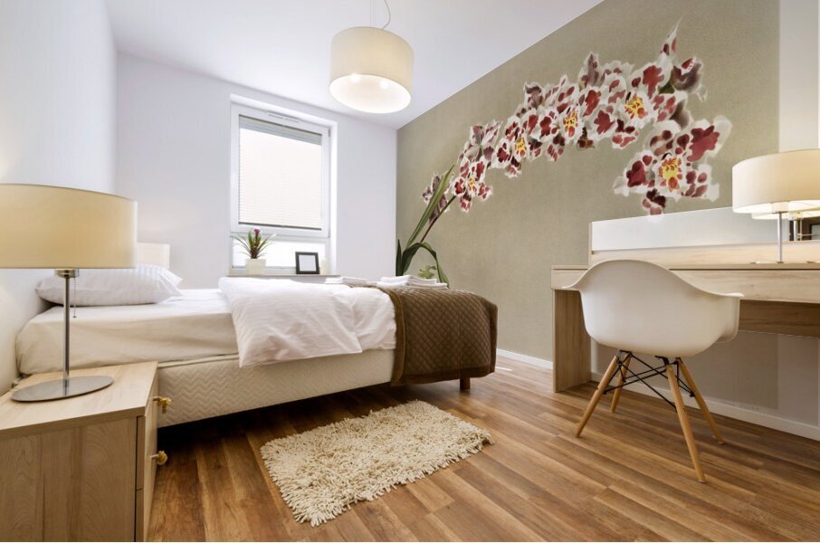 Odontoglossum crispum mundyanum from Reichenbachia Orchids 1888-1894 illustrated by Frederick Sander 1847-1920.  Mural print