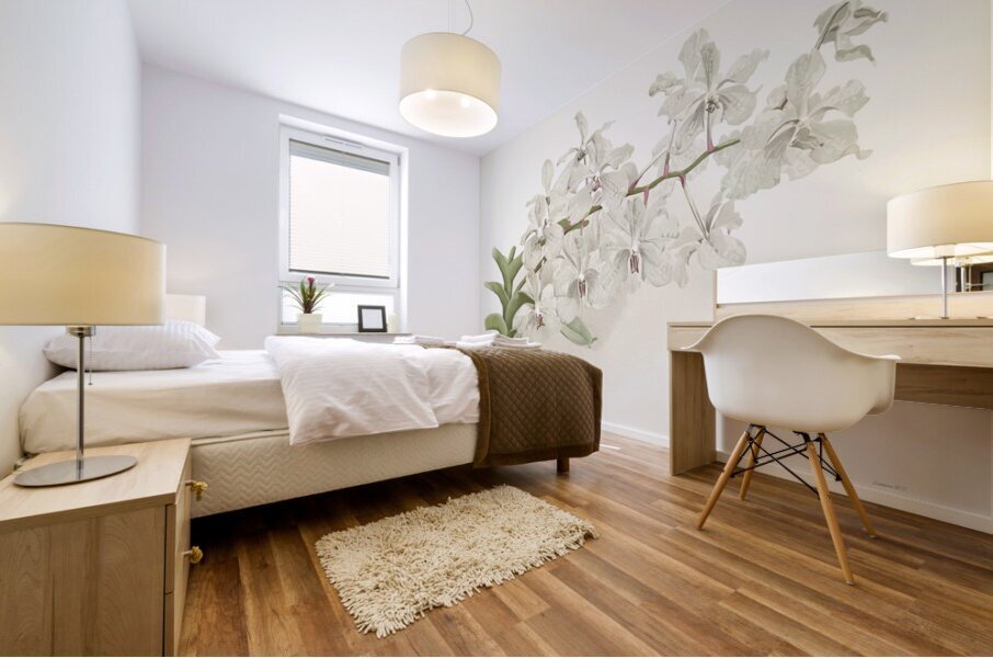 Vanda ccerulea from Reichenbachia Orchids 1888-1894 illustrated by Frederick Sander 1847-1920.  Mural print