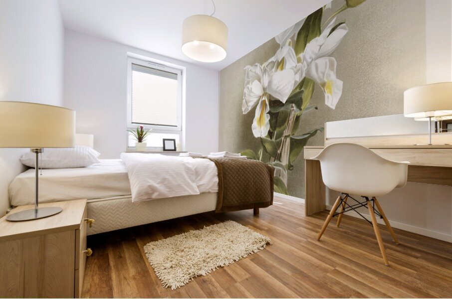 Dendrobium formosum from Reichenbachia Orchids 1888-1894 illustrated by Frederick Sander 1847-1920.  Mural print