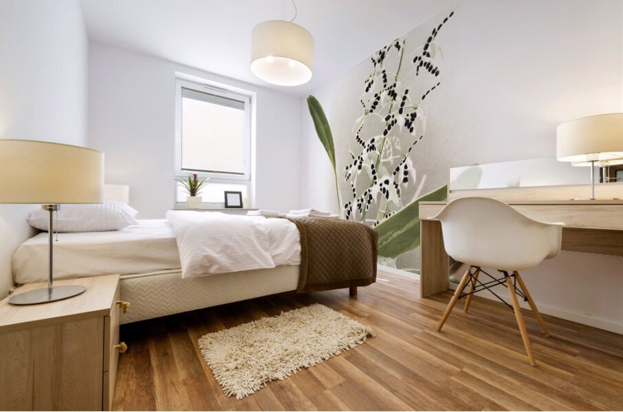 Epidendrum prismatocarpum from Reichenbachia Orchids 1888-1894 illustrated by Frederick Sander 1847-1920.  Mural print