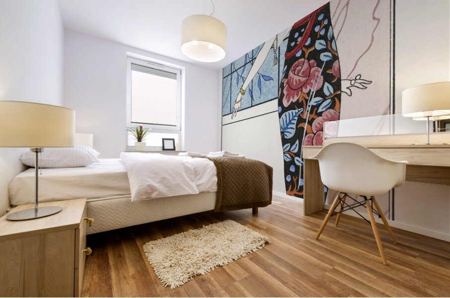 Costumes Parisiens: Grande robe du soir from Journal des Dames et des Modes 1913 fashion illustration  by George Barbier.  Mural print