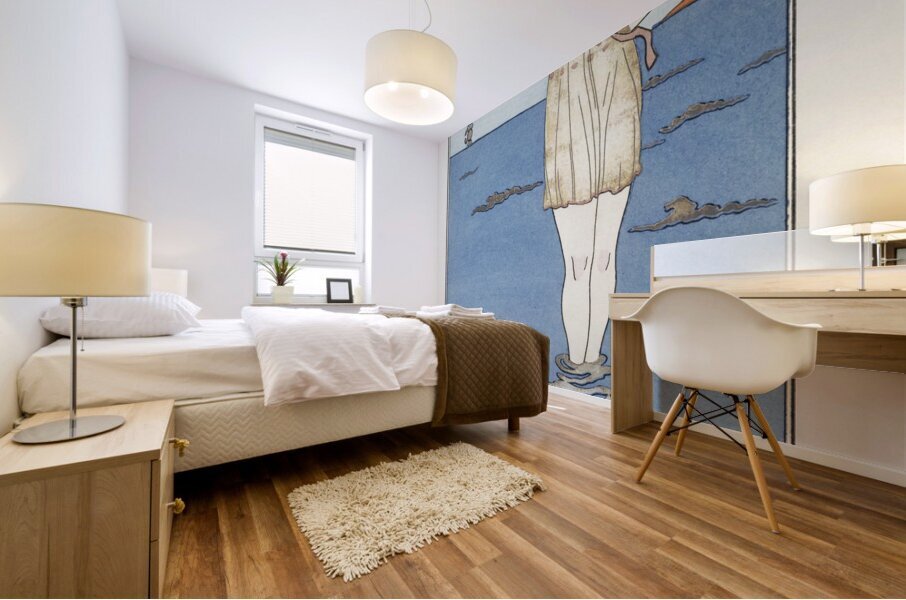 Costumes Parisiens: Costume de bain 1913 fashion illustration  by George Barbier.  Mural print