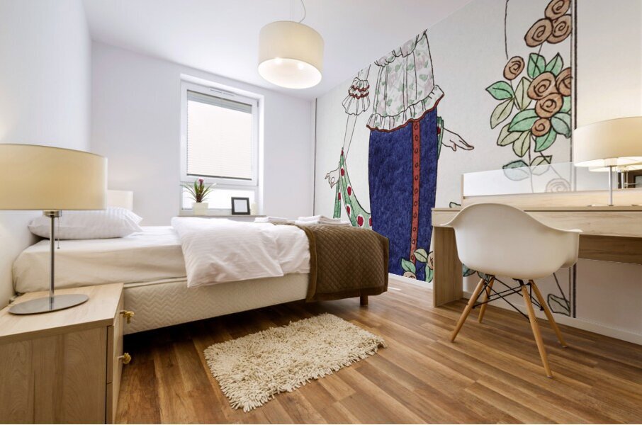 Costumes Parisiens no. 3: Toilette d&Eacutet&eacute Toilette d&Eacutet&eacute Blouson de Linon sur Jupe de foulard from Journal des Dames et des Modes 1912 fashion illustration  by George Barbier.  Mural print