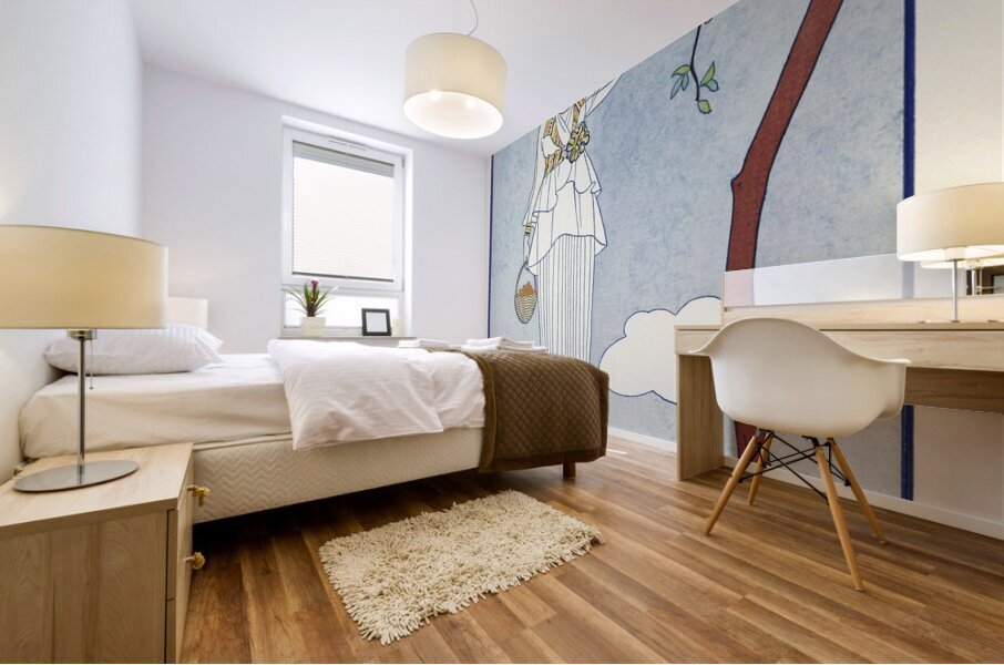 La saison des prunes mirabelles: Robe dapr&egraves-midi de Redfern 1914 fashion illustration  by George Barbier.  Mural print