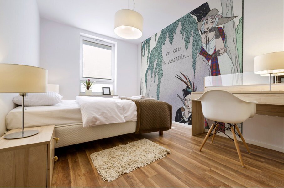 Lamant po&egravete 1923 fashion illustration  by George Barbier.  Mural print