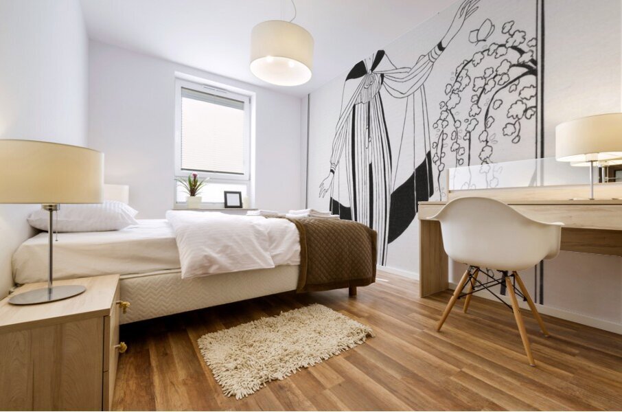 Costumes Parisiens 1914 fashion illustration  by George Barbier.  Mural print