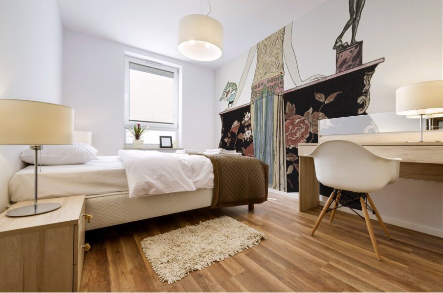 Rosalinde: Robe du soir 1922 fashion illustration  by George Barbier.  Mural print