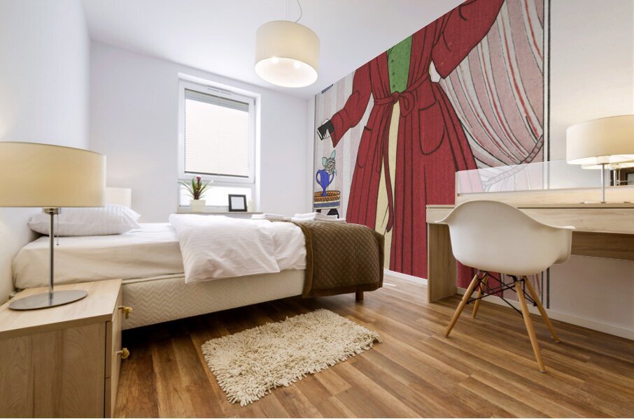 Costumes Parisiens 1913 fashion illustration  by George Barbier.  Mural print