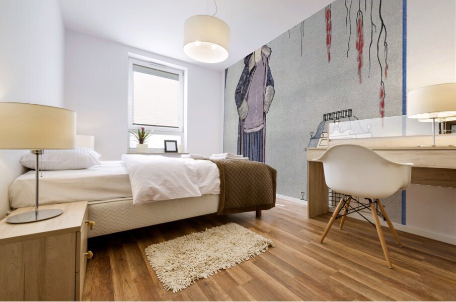 Le Belv&eacuted&egravere 1924 fashion illustration  by George Barbier.  Mural print