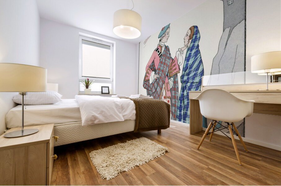 Nayez pas peur petite! 1923 fashion illustration  by George Barbier.  Mural print