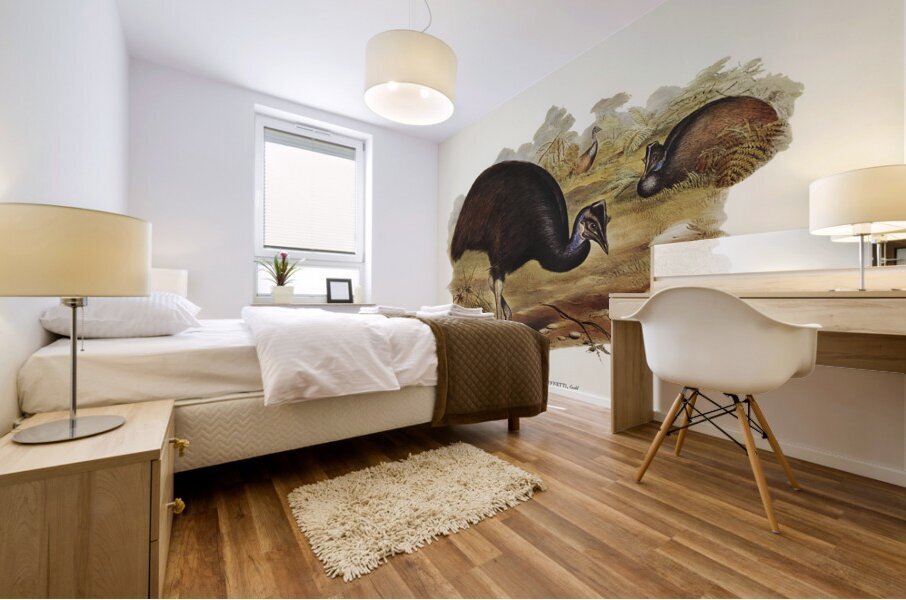 Chestnut-breasted Cuckoo Cacomantis castaneiventris illustrated by Elizabeth Gould 1804–1841 for John Gould’s 1804-1881 Birds of Australia  Mural print