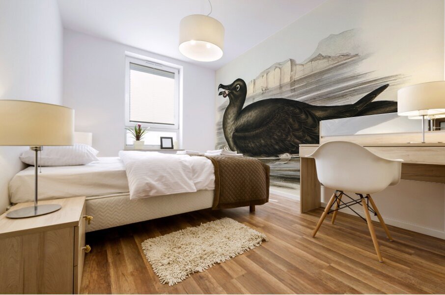 Sooty Albatros Diomedea fuliginosa illustrated by Elizabeth Gould 1804–1841 for John Gould’s 1804-1881 Birds of Australia  Mural print