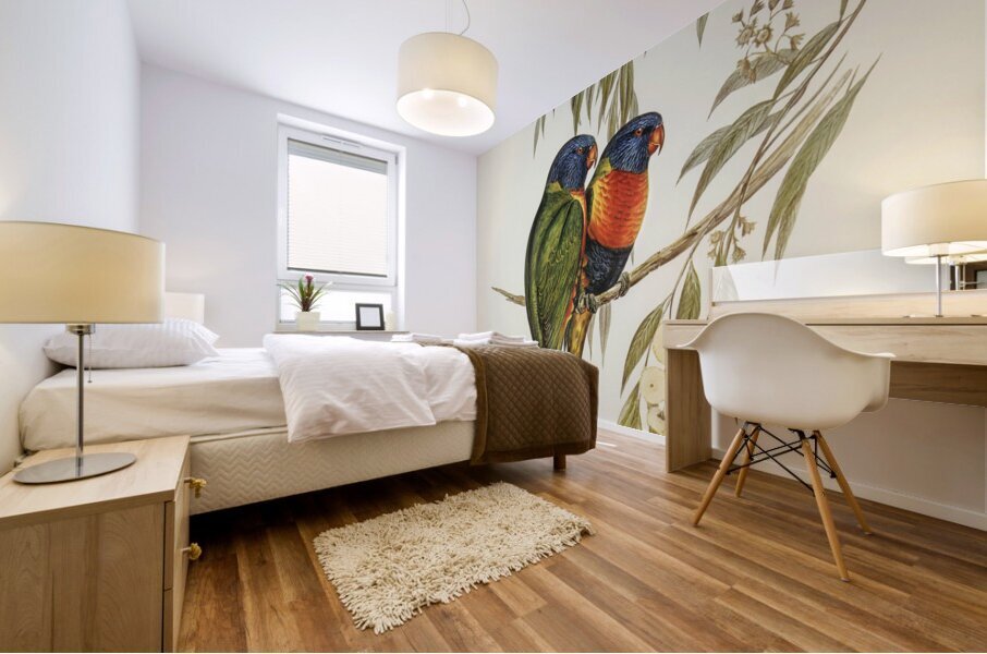 Australian Curlew Numenius Australis illustrated by Elizabeth Gould 1804–1841 for John Gould’s 1804-1881 Birds of Australia  Mural print