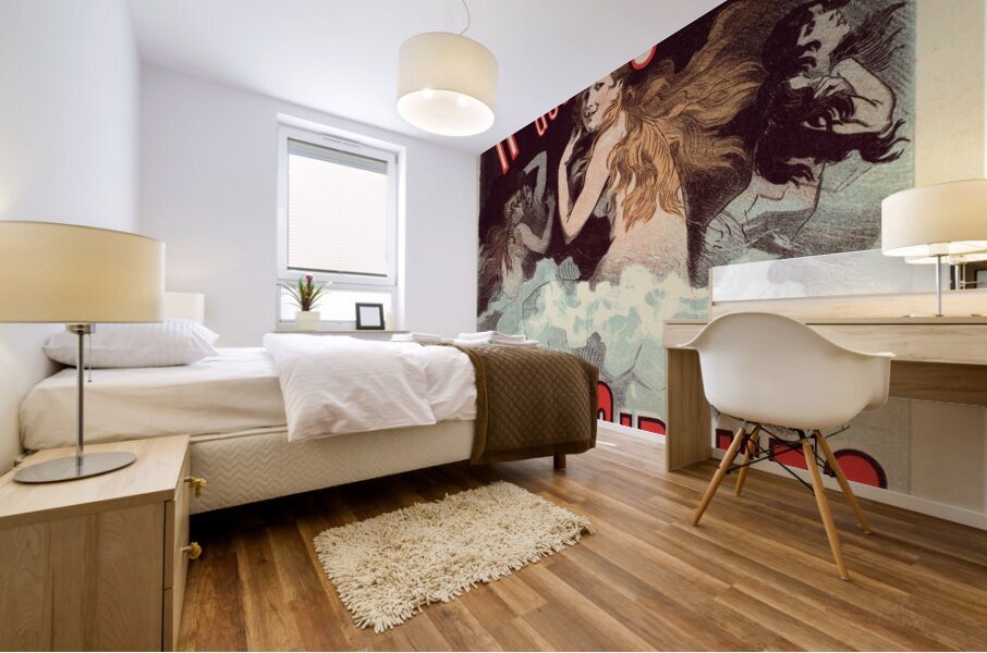 Eau De Sirènes 1900 Poster by Jules Chéret Mural print