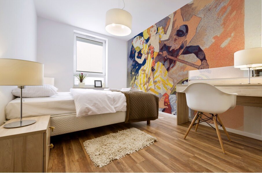 La Pantomime 1900 Illustration by Jules Chéret Mural print