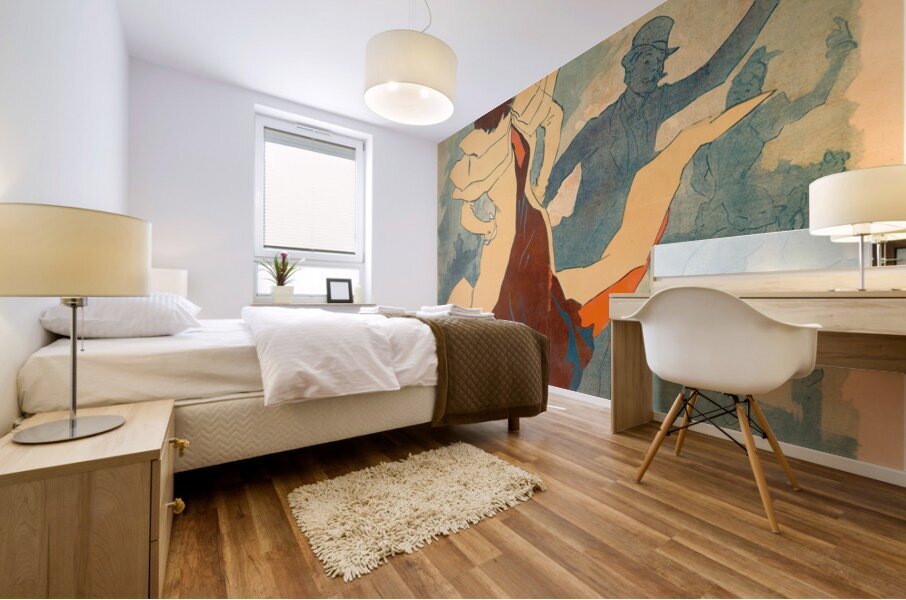 Ice Skating Rink 1893 Poster by Jules Chéret Mural print