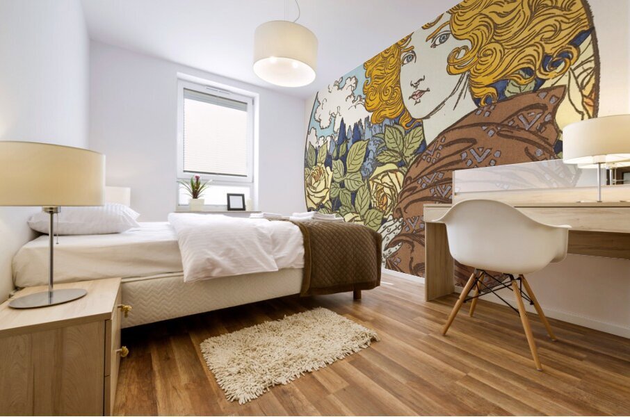 Jalousie Jealousy Illustration by Eugène Samuel Grasset Mural print