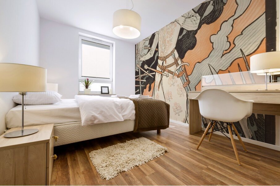 Jeanne d’Arc-Sarah Bernhardt 1889-1894 Poster by Eugène Samuel Grasset Mural print