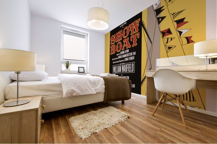 Showboat 1966 M. Koskinen Artcraft Lithograph Poster Mural print