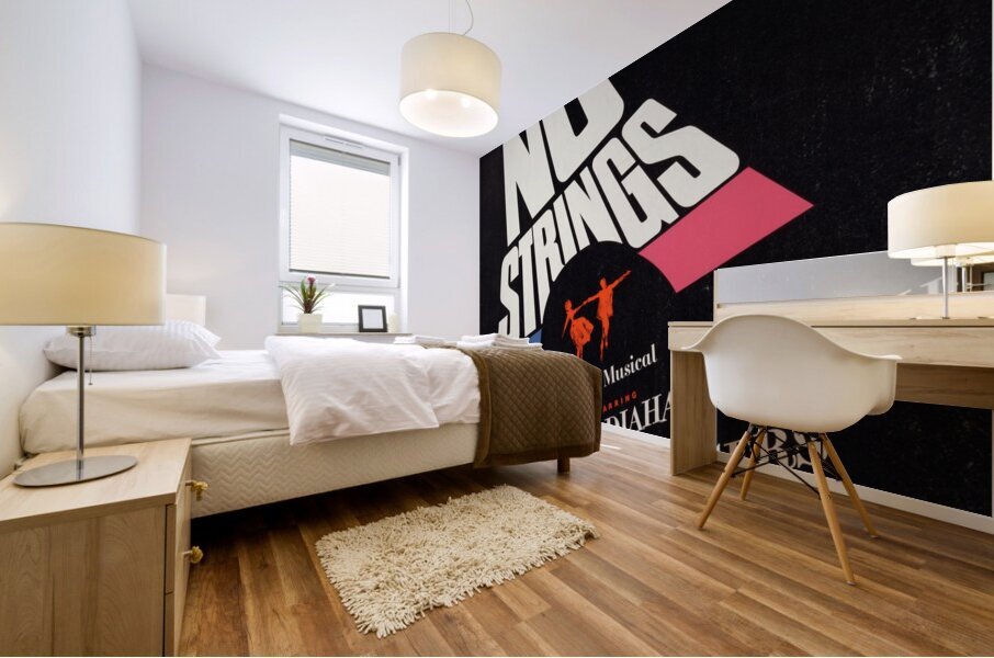 No strings a new musical 1962 Paul Bacon American 1923 – 2015 Artcraft Lithograph Poster 1905–1970 Mural print